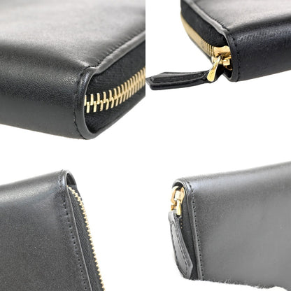 Fendi By The Way Zip Around Wallet Leather, BLACK, LEATHER, Wallets