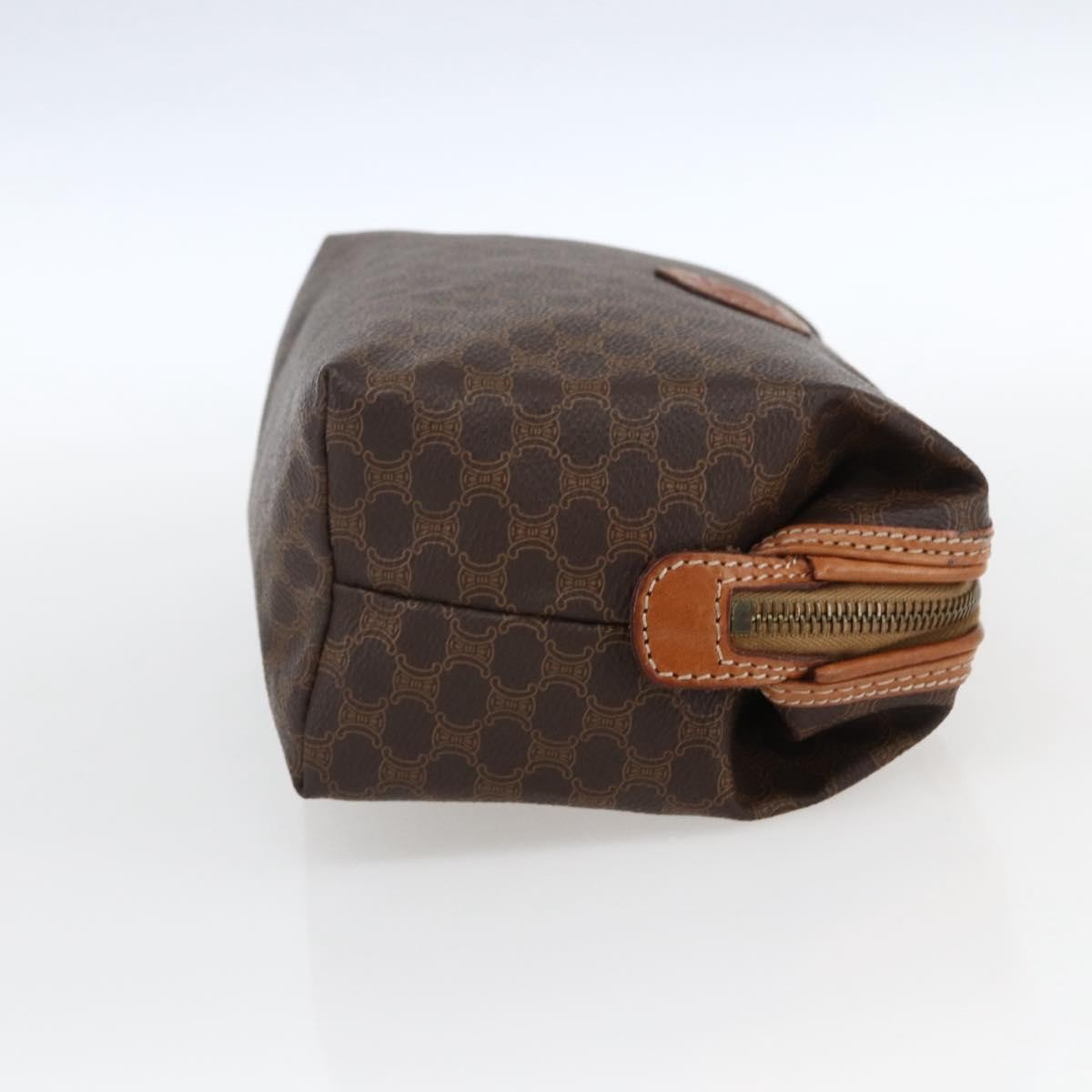 Celine Macadam Pochette Canvas and Leather, BROWN, CANVAS, Clutche & pouche