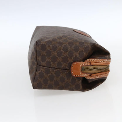 Celine Macadam Pochette Canvas and Leather, BROWN, CANVAS, Clutche & pouche