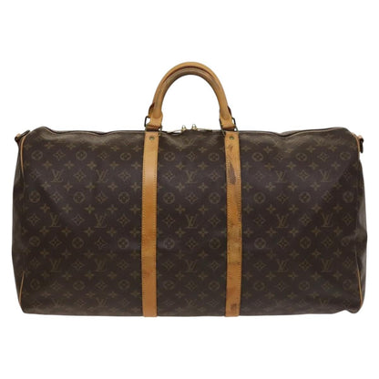 Louis Vuitton Keepall Bandouliere Bag Monogram Canvas, BROWN, CANVAS, Travel bag