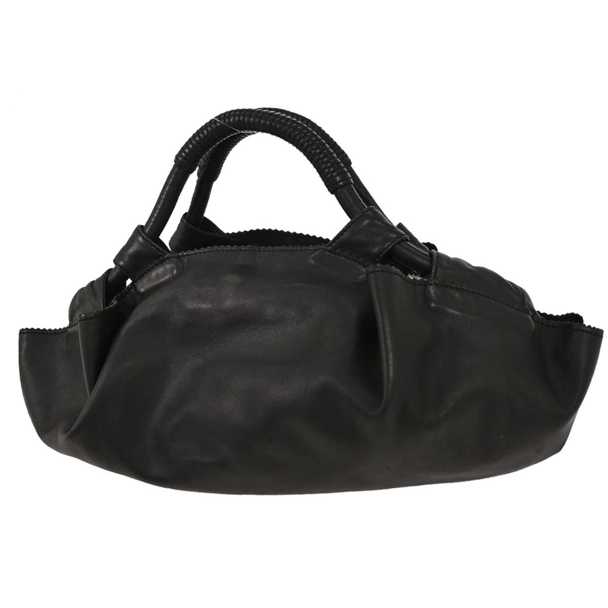 Loewe Anagram Logo Nappa Aire Hand Bag Leather, BLACK, LEATHER, Handbag