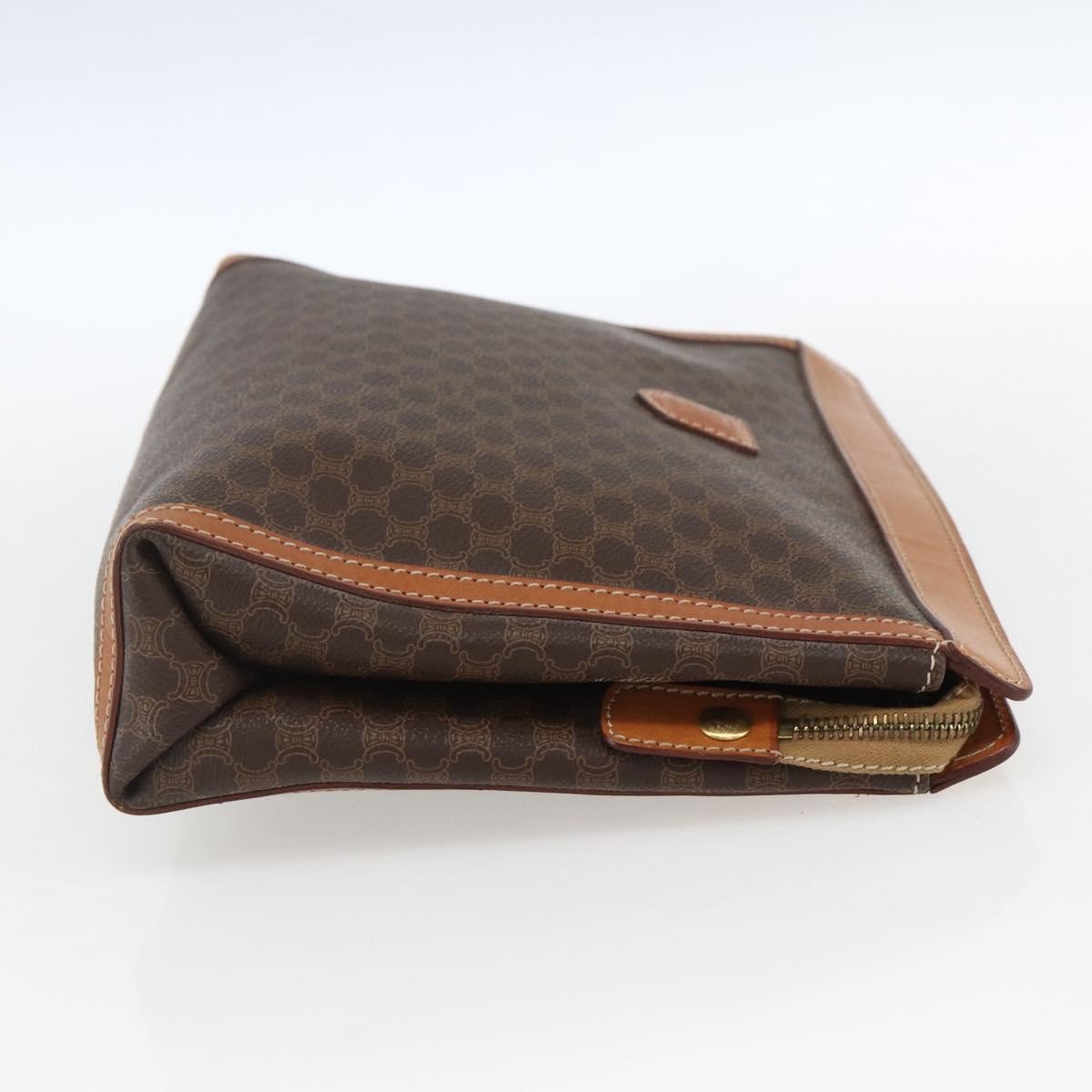 Celine Macadam Pochette Canvas, BROWN, PVC, Clutche & pouche