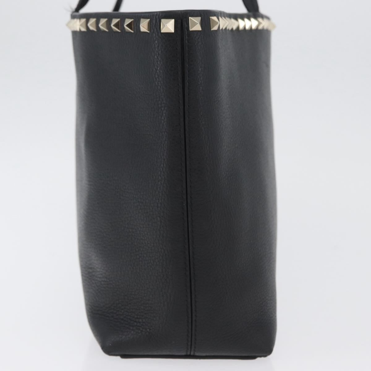 Valentino Garavani Rockstud Shopper Tote Leather, BLACK, LEATHER, Tote bag