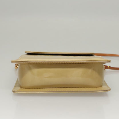 Louis Vuitton Mott Handbag Monogram Vernis, Beige, Patent Leather, Clutch