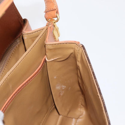 Celine Vintage Macadam Shoulder Bag Canvas and Leather, BROWN, CANVAS, Shoulder bag