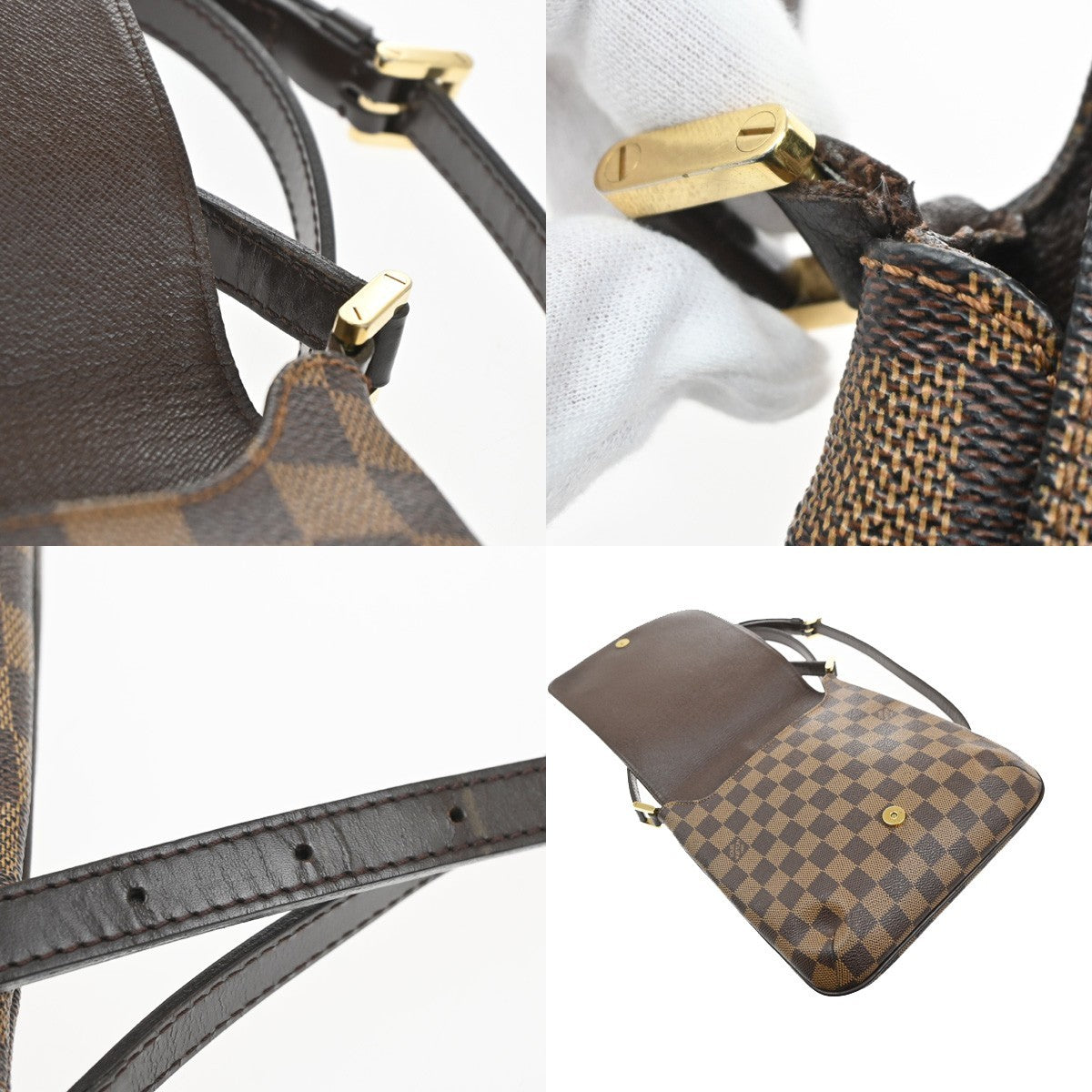 Louis Vuitton Musette Salsa Handbag Damier Canvas, BROWN, CANVAS, Shoulder bag