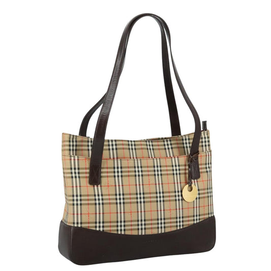 Burberry Nova check Shoulder bag Canvas and Leather, BEIGE, CANVAS, Shoulder bag