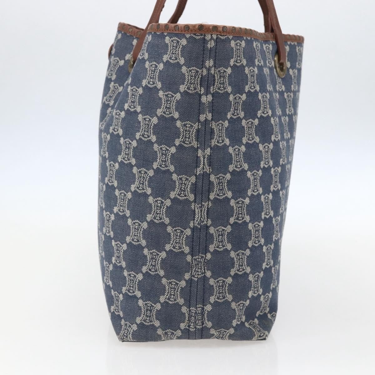 Celine Vintage Macadam Tote bag Canvas, BLUE, CANVAS, Tote bag