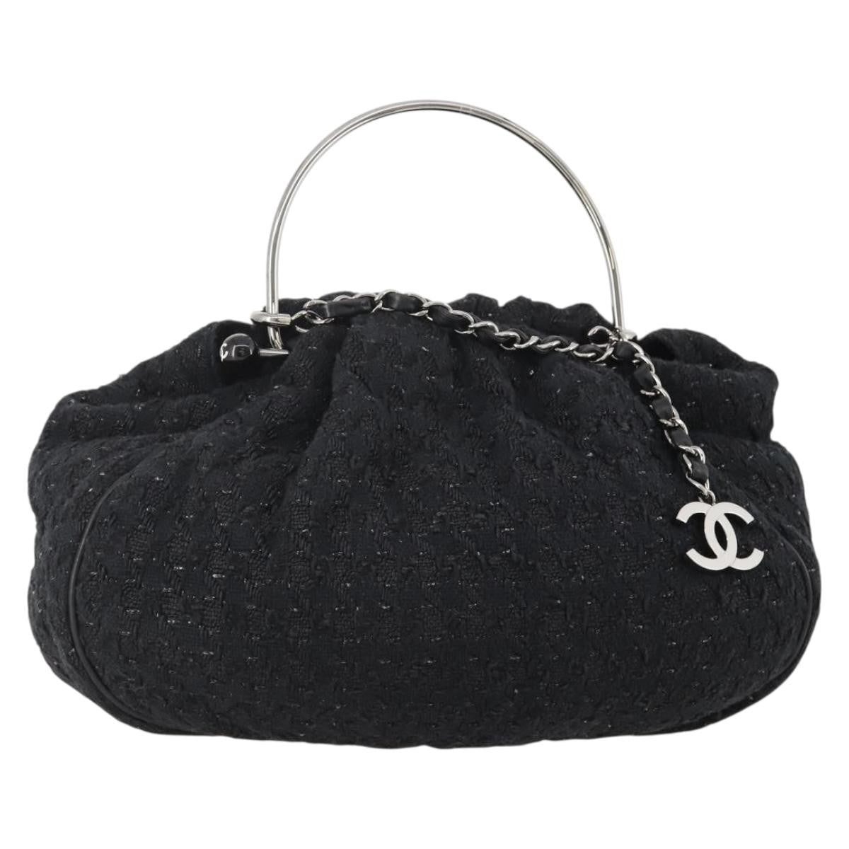 Chanel Knitting Satchel Boucle Tweed, Multicolour, Tweed, Handbag