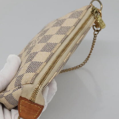 Louis Vuitton Pochette Accessoires Damier, WHITE, CANVAS, Clutche & pouche