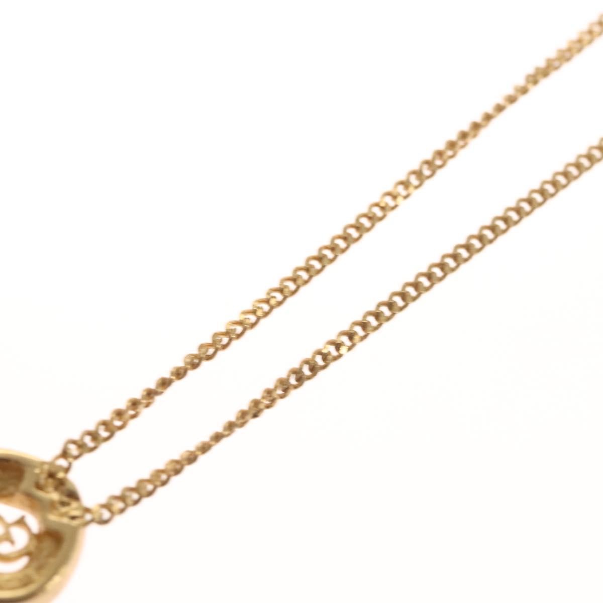 Christian Dior CD Pendant Necklace Metal, GOLD, METAL, Necklace