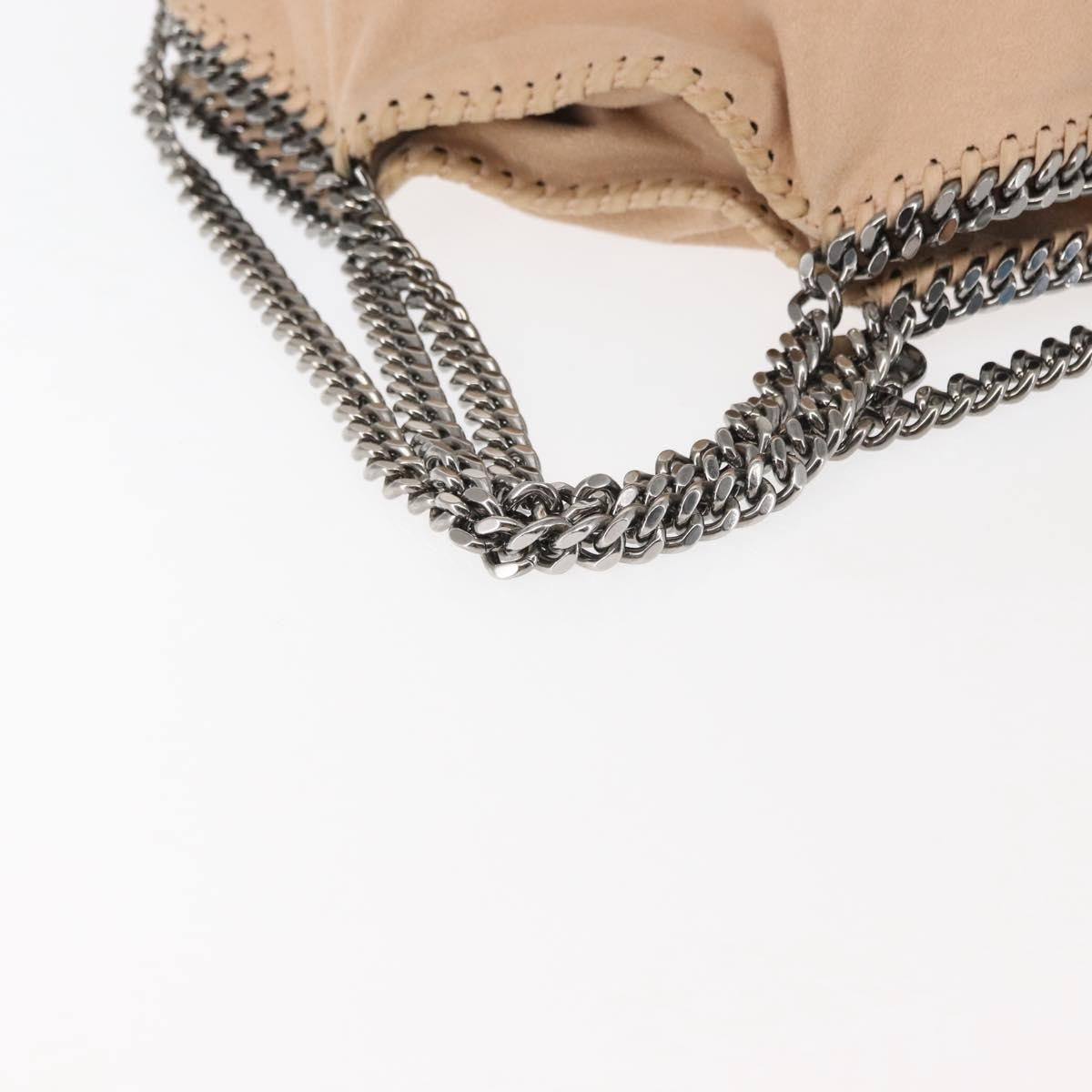 Stella McCartney Falabella Fold Over Bag Faux Suede, BEIGE, SUEDE, Crossbody bag