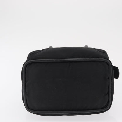 Celine Circle Logo Handbag Nylon, BLACK, NYLON, Handbag
