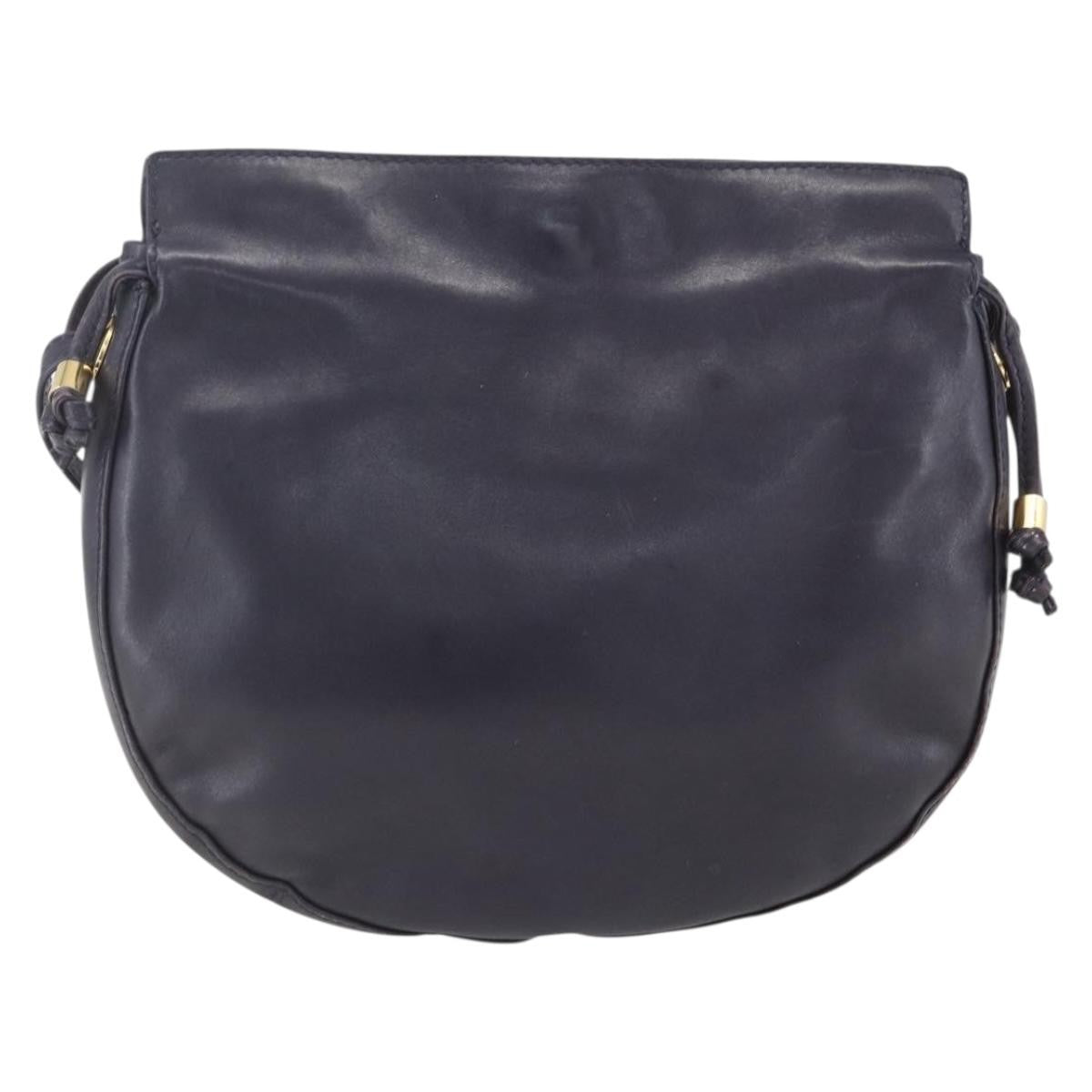 Bally Vintage Shoulder Bag Leather, PURPLE, LEATHER, Shoulder bag