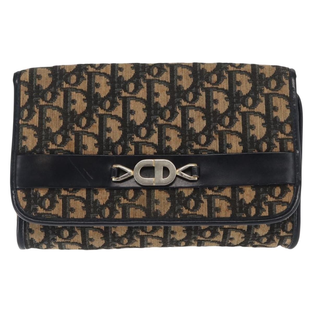 Christian Dior Vintage CD trotter Shoulder bag Canvas, NAVY, CANVAS, Shoulder bag