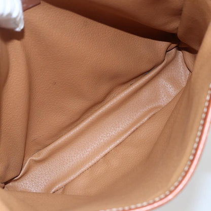 Celine Vintage Macadam Handbag Canvas and Leather, BROWN, CANVAS, Handbag
