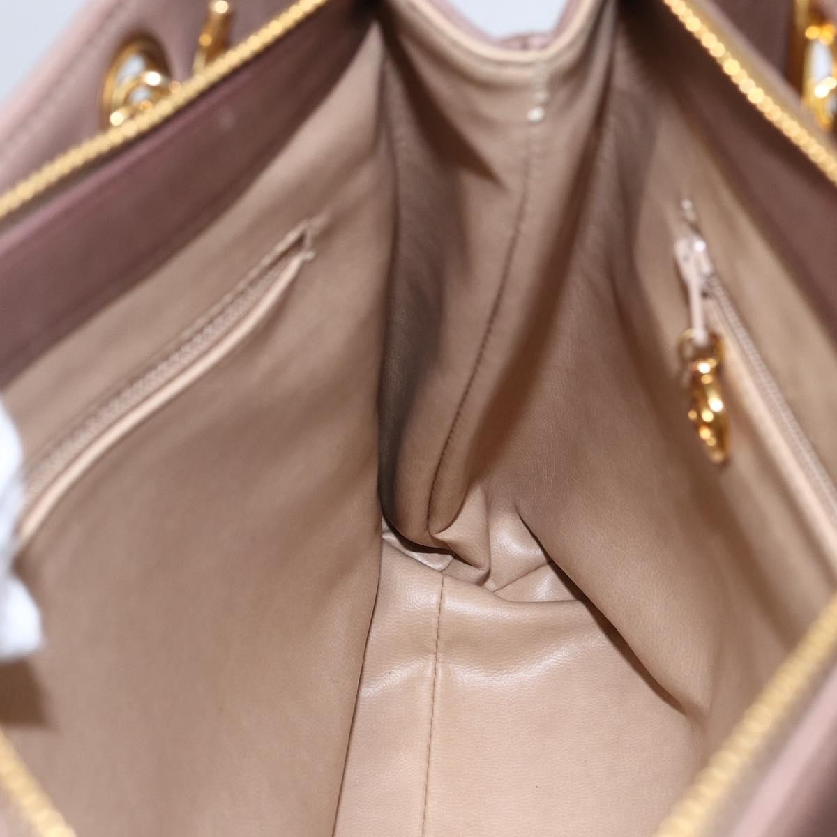 Chanel Vintage Front Pocket Tote Leather, BEIGE, LEATHER, Shoulder bag