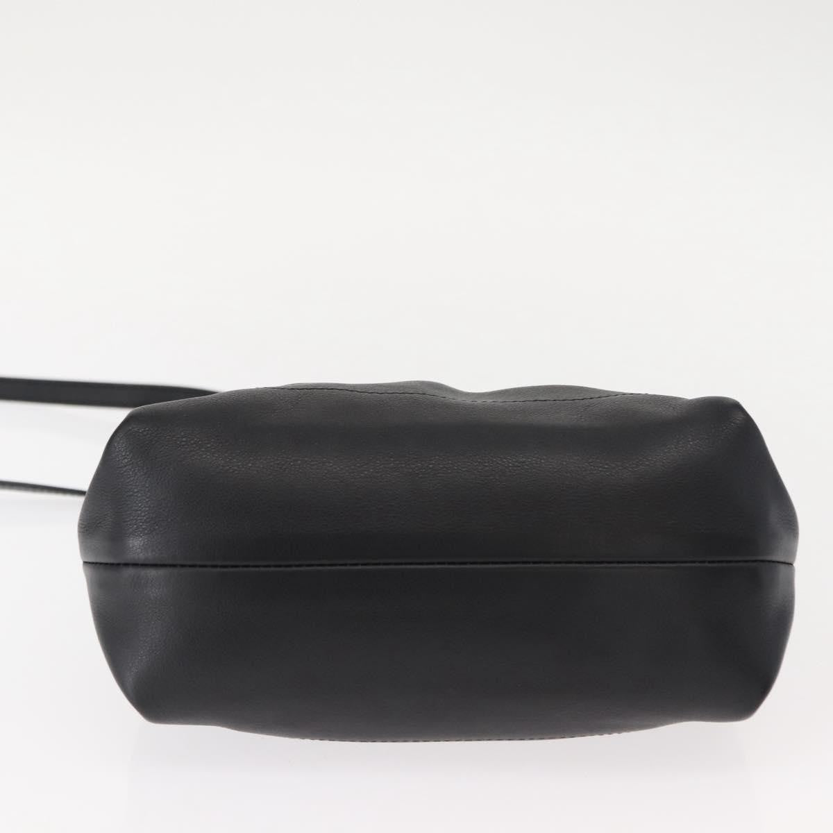 Salvatore Ferragamo W Chain Tote Leather, BLACK, LEATHER, Handbag