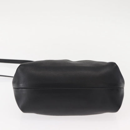 Salvatore Ferragamo W Chain Tote Leather, BLACK, LEATHER, Handbag