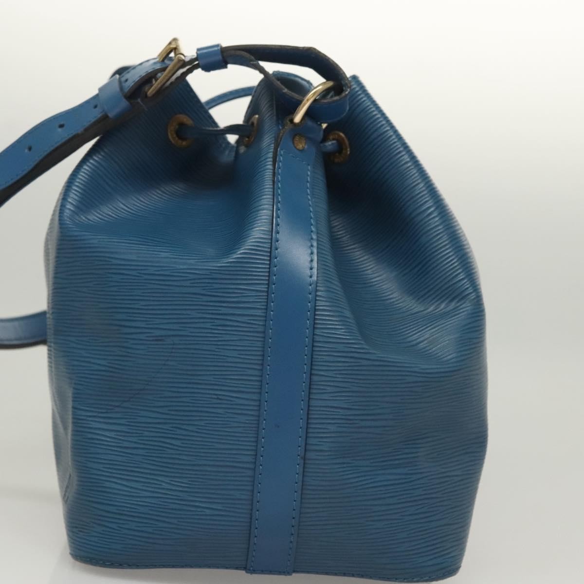 Louis Vuitton Petit Noe Handbag Epi Leather, BLUE, LEATHER, Shoulder bag