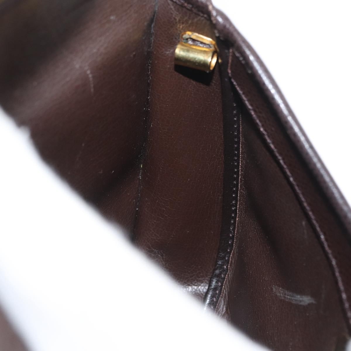Christian Dior Vintage CD Logo Shoulder Bag Leather, BROWN, LEATHER, Shoulder bag