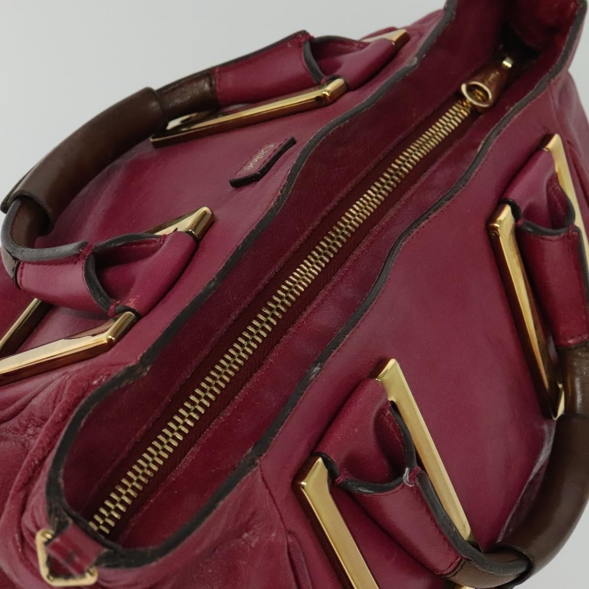 Chloe Ethel Tote Leather, PINK, LEATHER, Tote bag