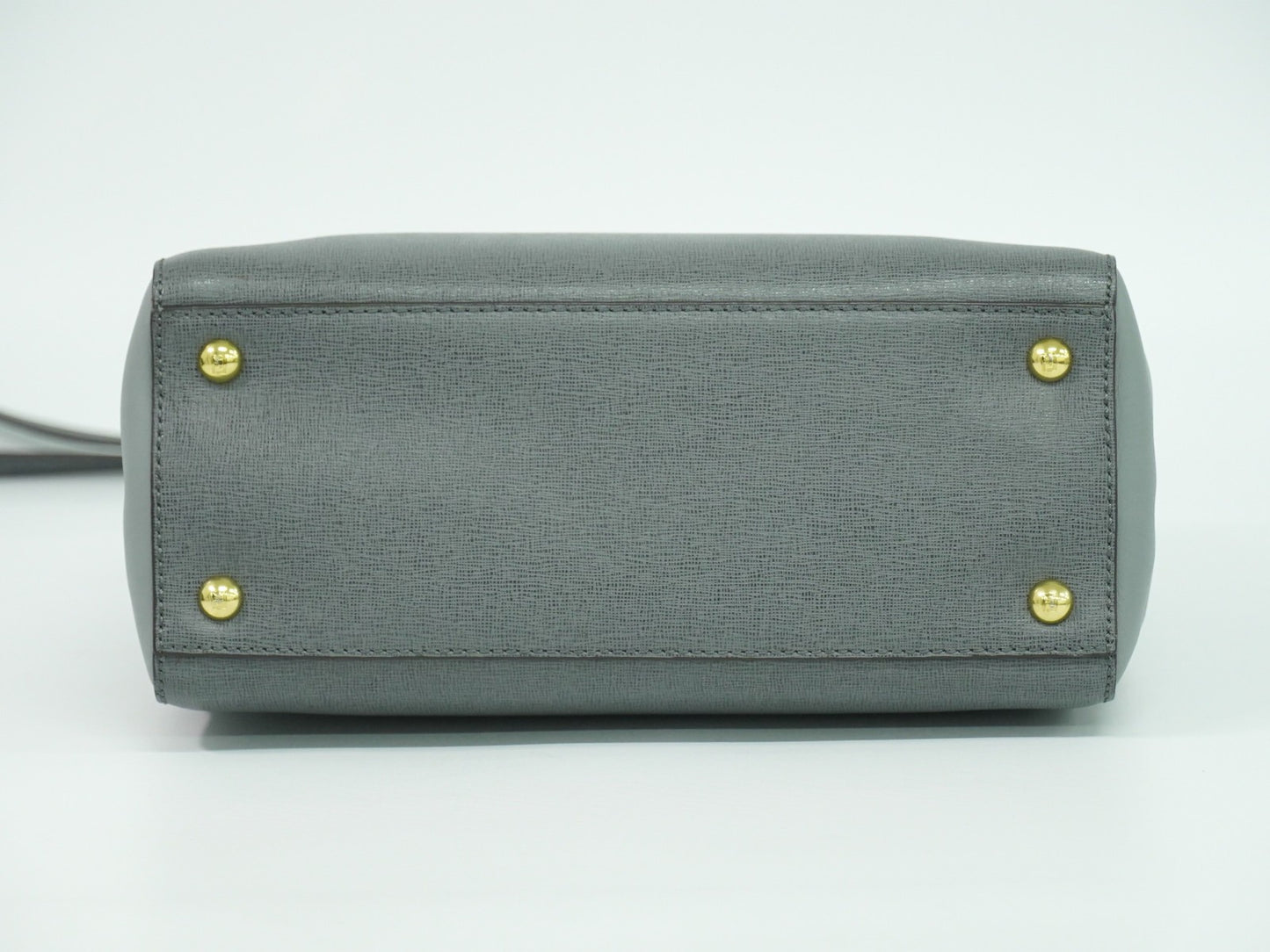 Fendi 2Jours Bag Leather, GRAY, LEATHER, Handbag