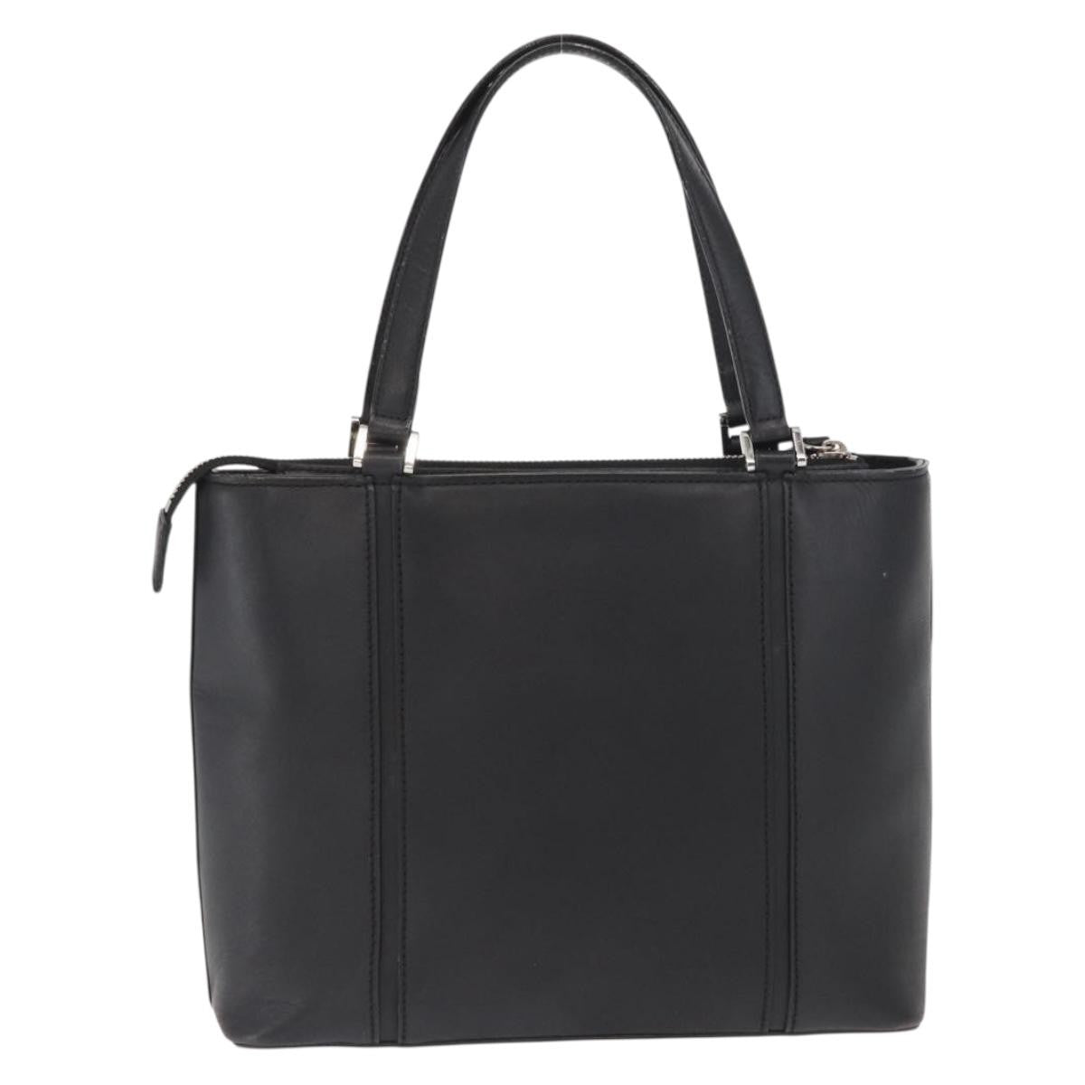 Burberry Vintage Handbag Leather, BLACK, LEATHER, Handbag