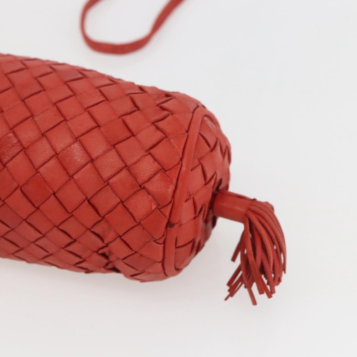 Bottega Veneta Intrecciato Clutch bag Leather, RED, LEATHER, Clutche & pouche