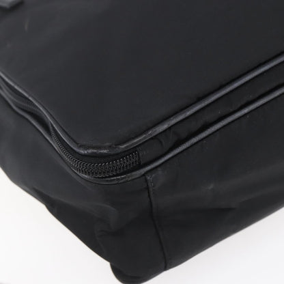 Prada Convertible Front Zip Briefcase Tessuto with Saffiano Leather, BLACK, NYLON, Briefcase