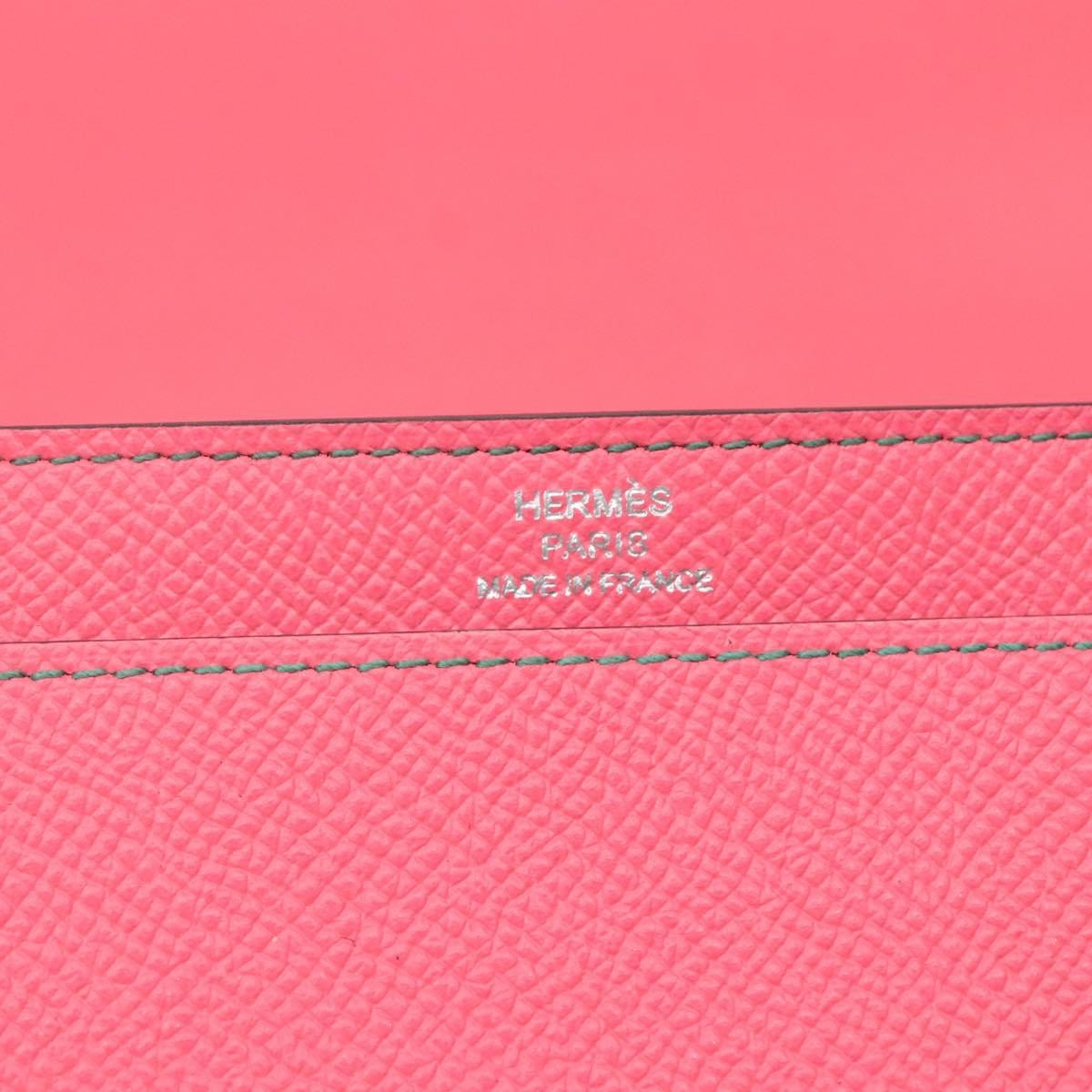Hermes Camail Wallet Epsom, PINK, LEATHER, Wallets