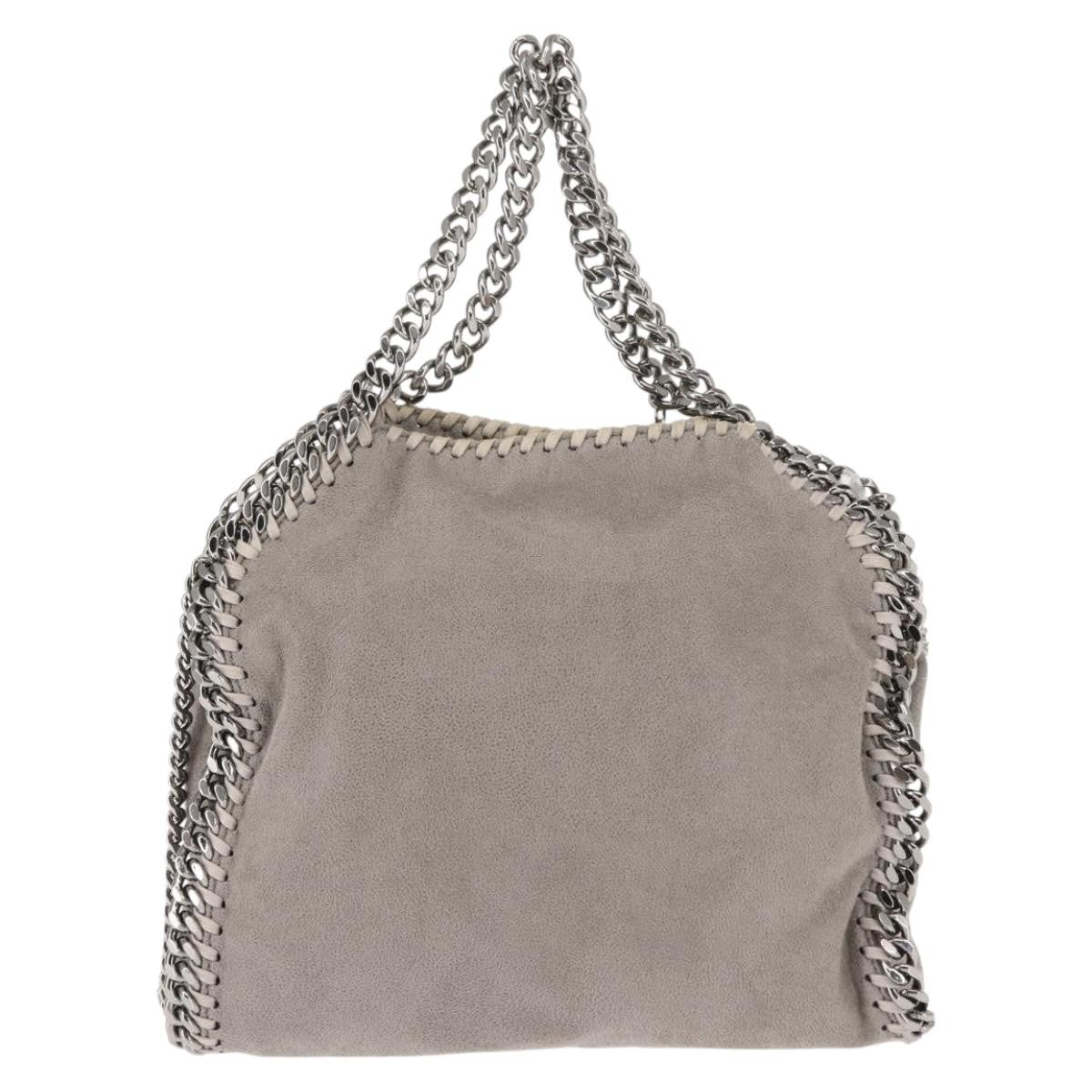 Stella McCartney Falabella Fold Over Crossbody Bag Suede, GRAY, SUEDE, Crossbody bag