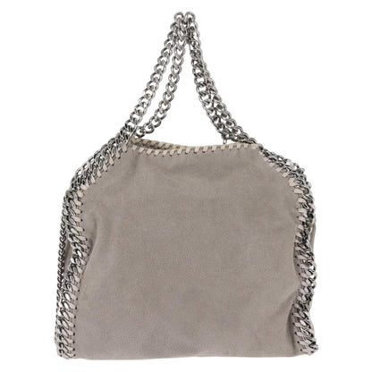 Stella McCartney Falabella Fold Over Crossbody Bag Suede, GRAY, SUEDE, Crossbody bag