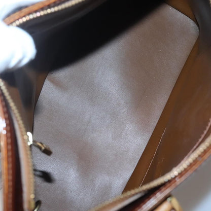 Louis Vuitton Houston Handbag Monogram Vernis, BROWN, PATENT_LEATHER, Handbag