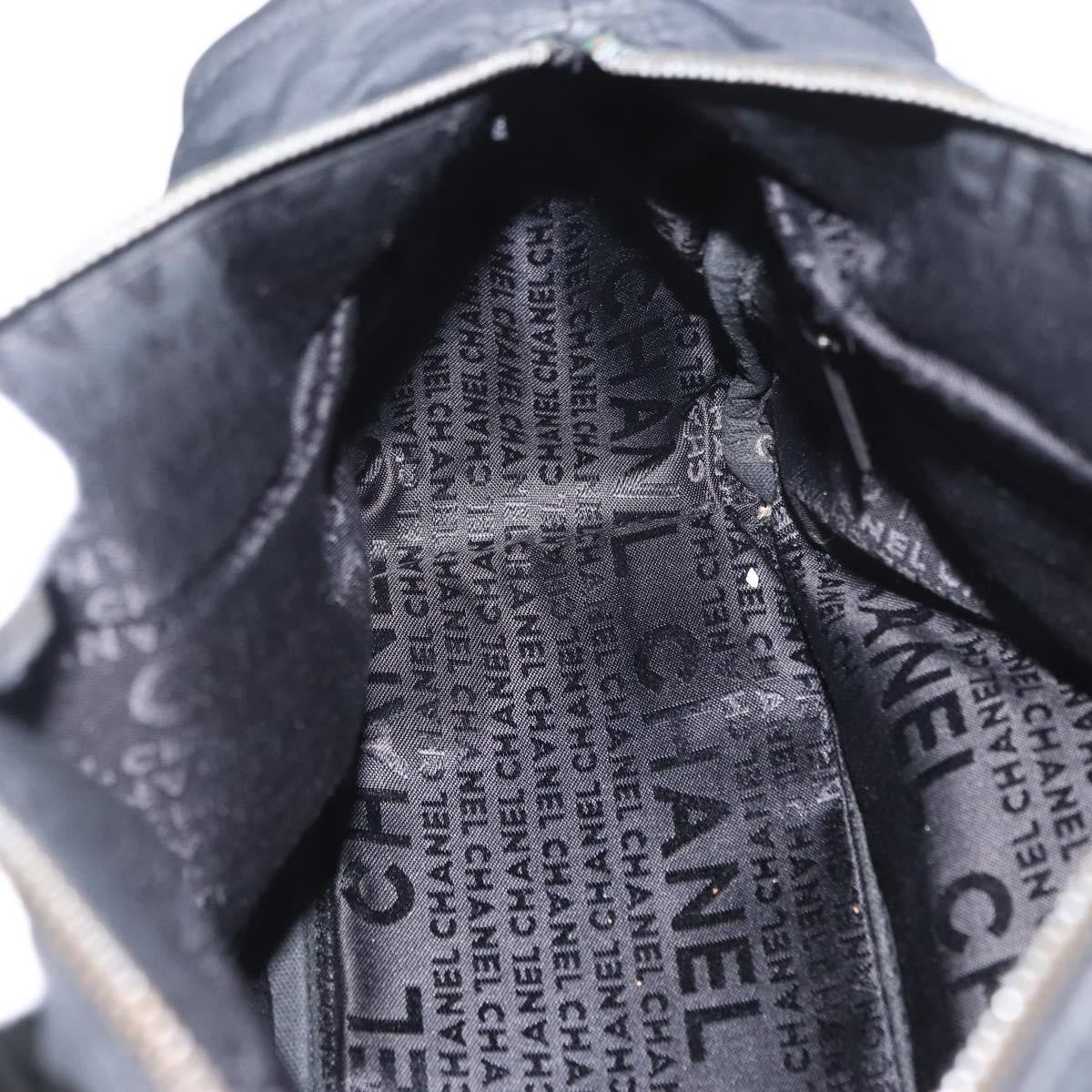 Chanel Square Stitch Boston Bag Quilted Nylon, BLACK, NYLON, Travel bag