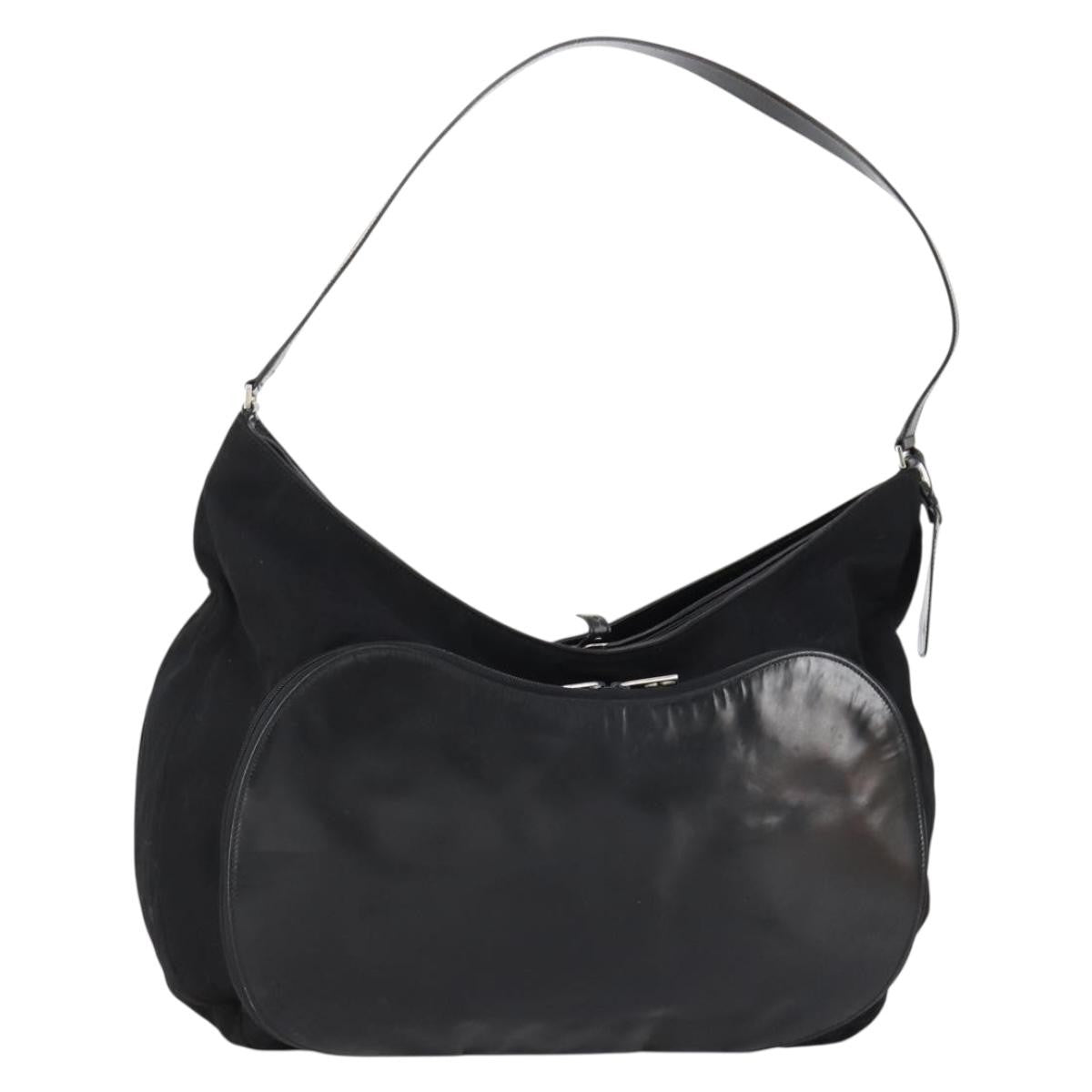 Gucci Vintage Shoulder Bag Canvas, BLACK, CANVAS, Shoulder bag