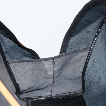 Saint Laurent Vintage Boston PVC Leather, BLACK, CANVAS, Travel bag