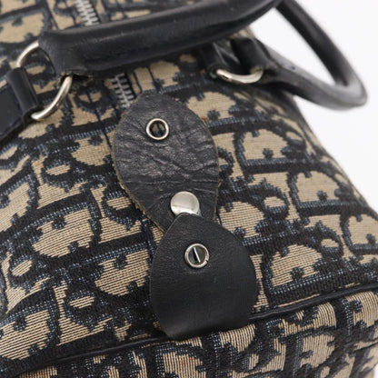 Christian Dior Vintage Trotter Boston Bag Canvas, NAVY, CANVAS, Travel bag