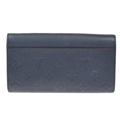 Louis Vuitton Sarah Wallet NM Monogram Empreinte Leather, NAVY, LEATHER, Wallets