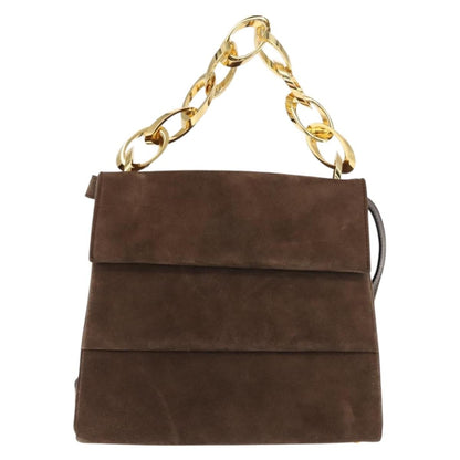 Salvatore Ferragamo Vintage Handbag Suede, BROWN, SUEDE, Handbag