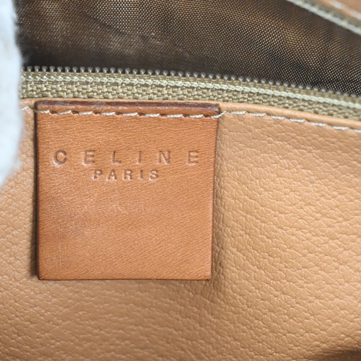Celine Macadam Handbag Macadam with leather, BROWN, PVC, Handbag