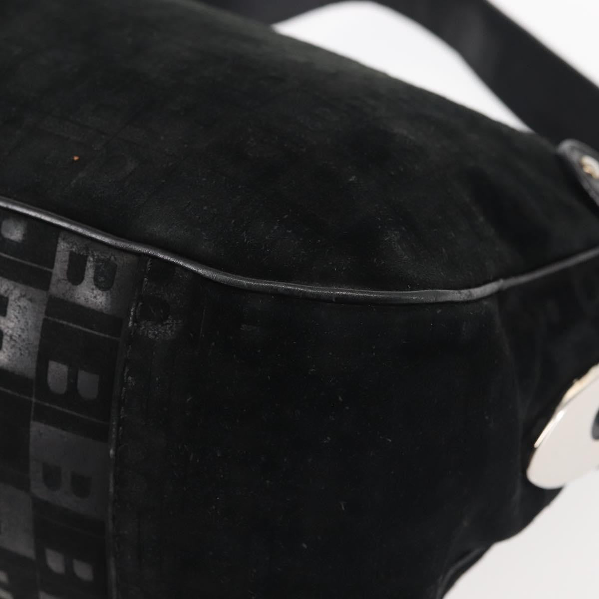 Bally Vintage Shoulder Bag Suede, BLACK, SUEDE, Shoulder bag