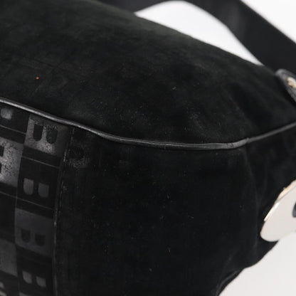 Bally Vintage Shoulder Bag Suede, BLACK, SUEDE, Shoulder bag