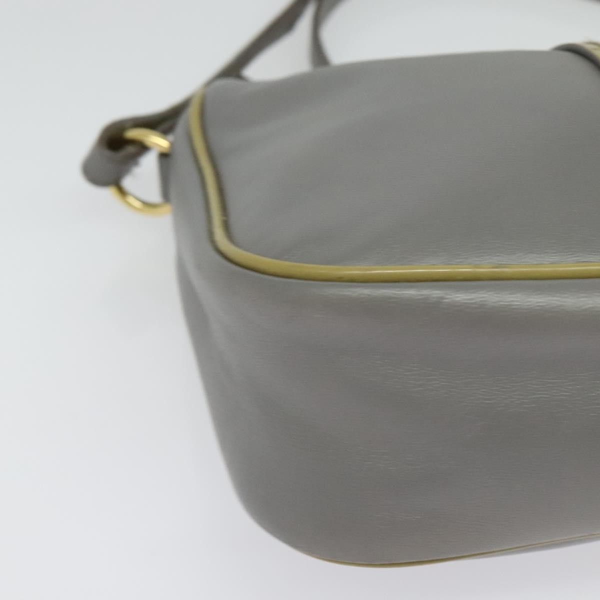 Salvatore Ferragamo Vala Shoulder Bag Leather, GRAY, LEATHER, Shoulder bag