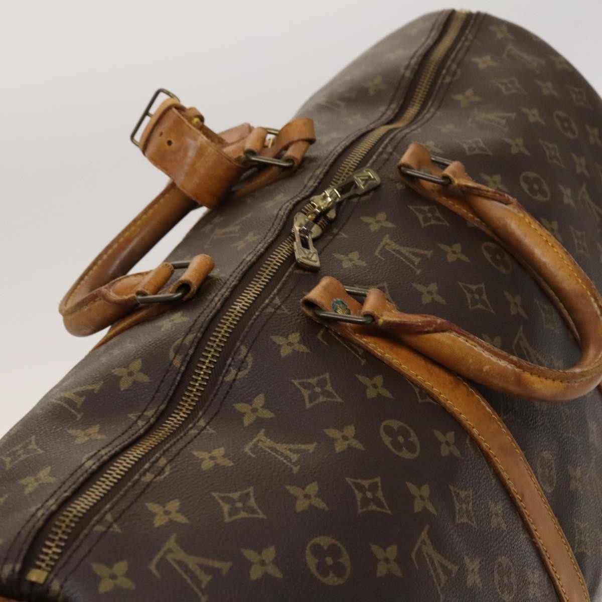 Louis Vuitton Keepall Bandouliere Bag Monogram Canvas, BROWN, CANVAS, Travel bag