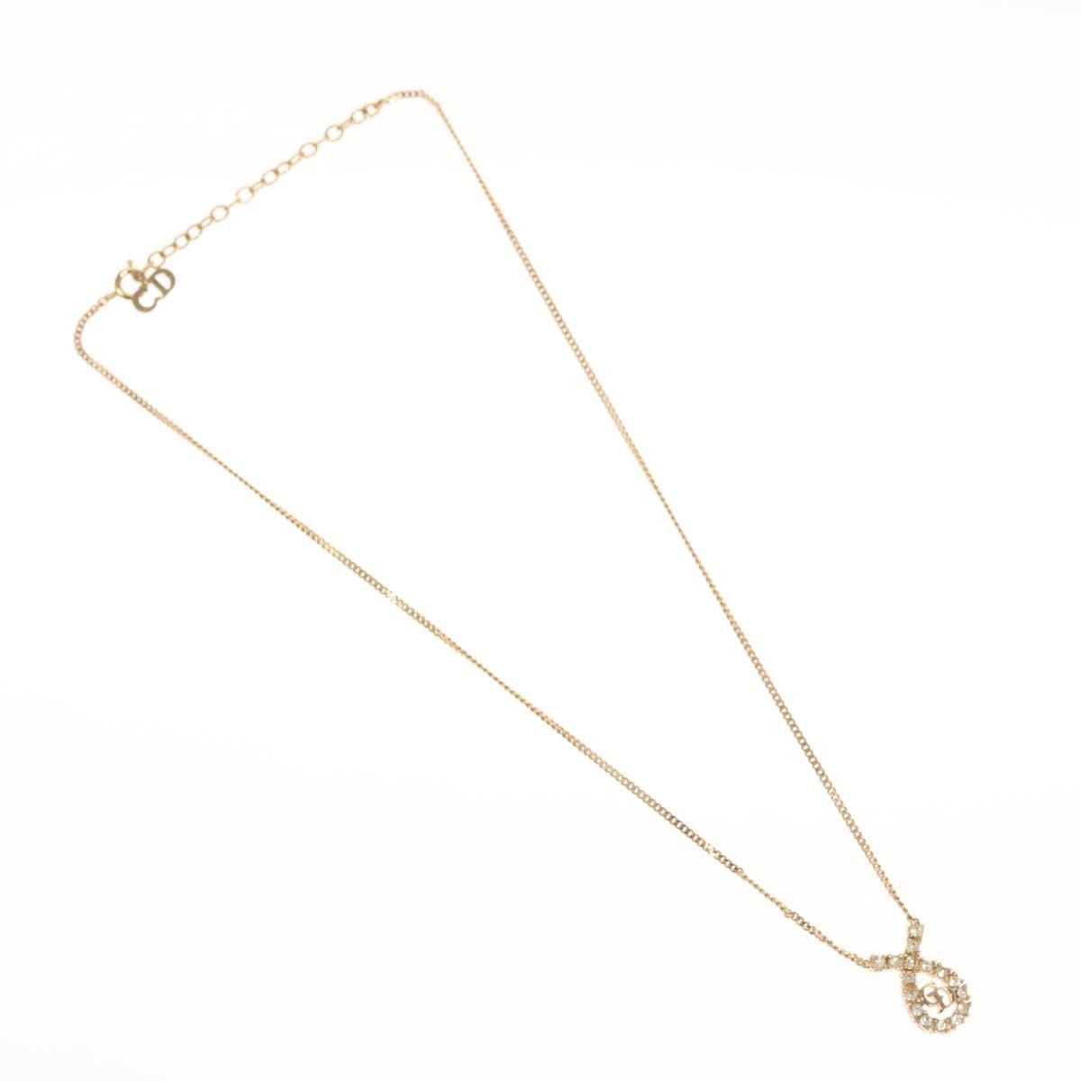 Christian Dior CD Pendant Necklace Gold-plated, GOLD, METAL, Necklace