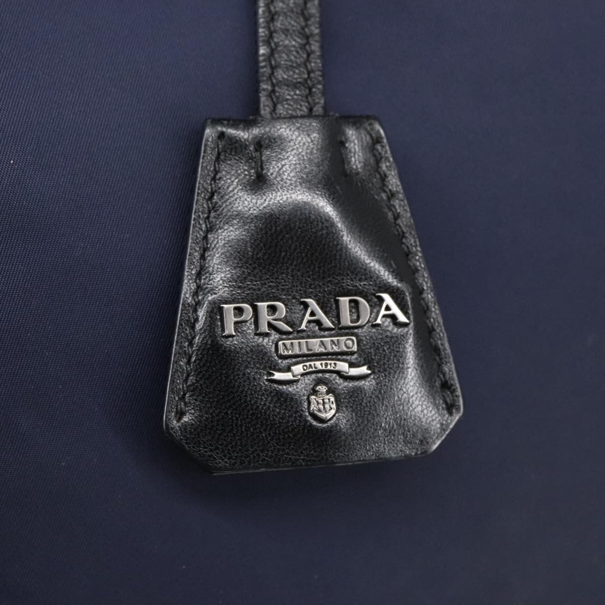 Prada Convertible Double Tote Tessuto, Navy, Nylon, Tote Bag