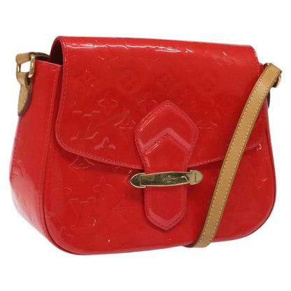 Louis Vuitton Bellflower Handbag Monogram Vernis, RED, PATENT_LEATHER, Shoulder bag
