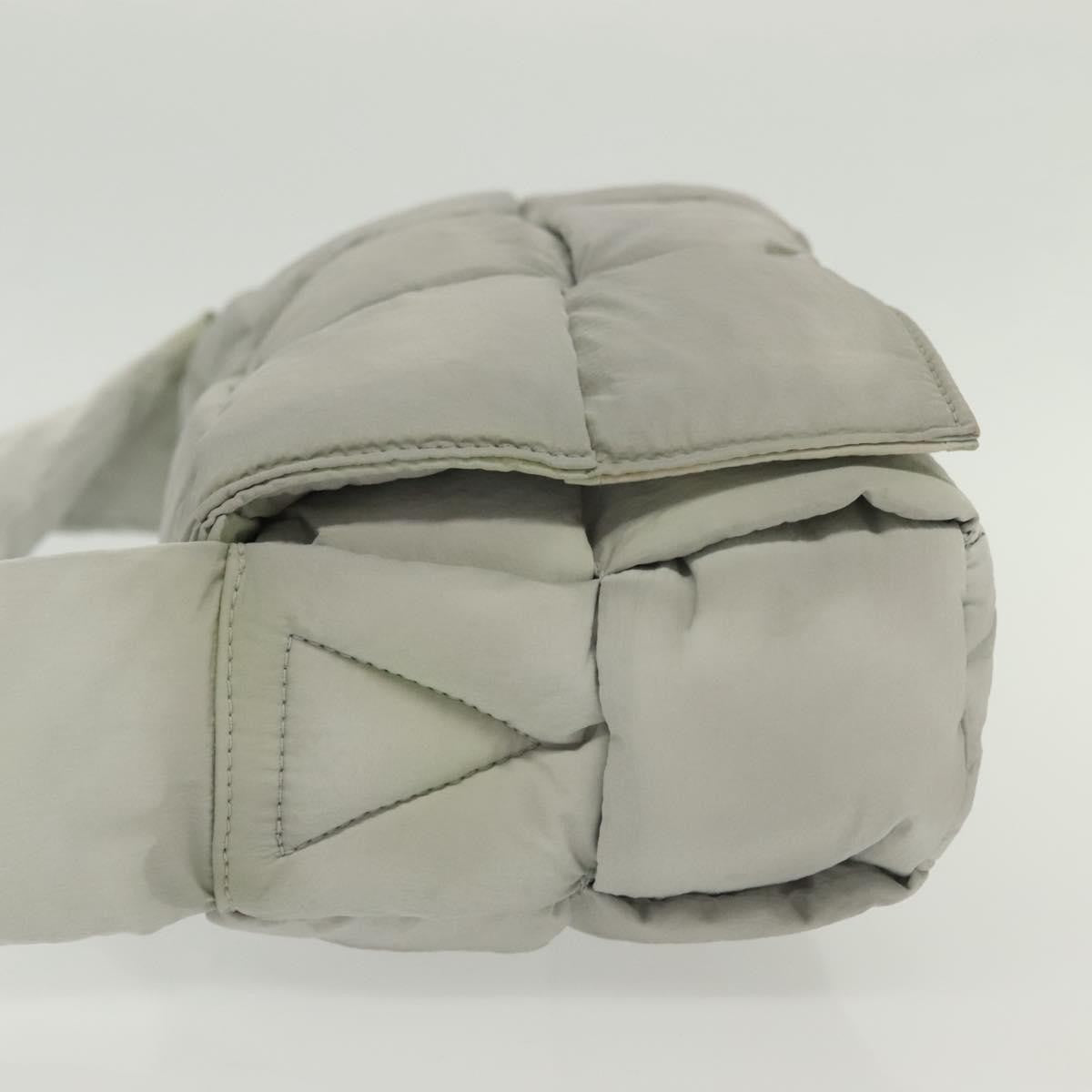 Bottega Veneta Padded Tech Cassette Crossbody Bag Intrecciato Nylon, GRAY, NYLON, Crossbody bag