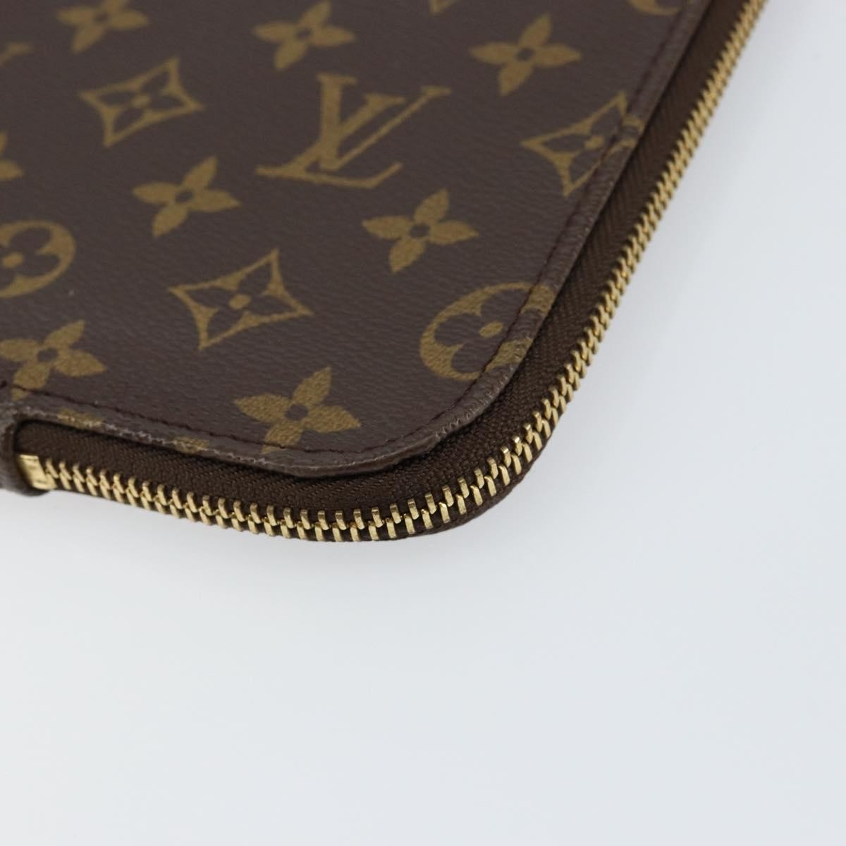 Louis Vuitton Poche Documents Monogram Canvas, BROWN, CANVAS, Briefcase